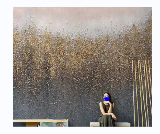 Декоративная блестящая бесшовная большая настенная бумага Антистатическая печатная струйная печать пустая ткань