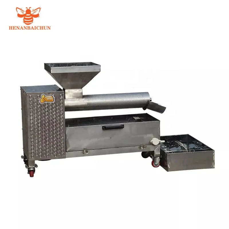 Automatic Beeswax Separator Screw type Honey Extruding Machine, Electric Wax Press machine Beekeeping equipment