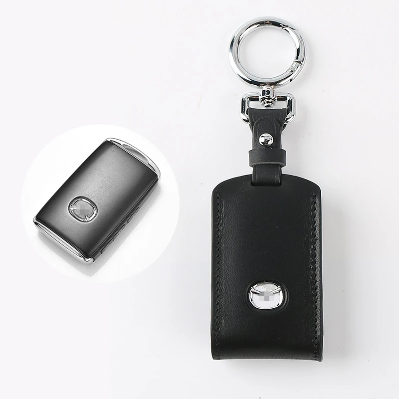New Leather Car Key Case  For Mazda 3 Axela  Accessories  Keychain Keybag