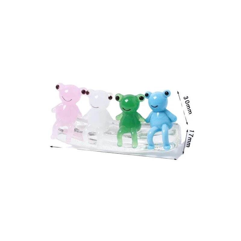 Hot Sale Glass Crafts small animal  Miniature glass animals decoration Frog figurine ornaments