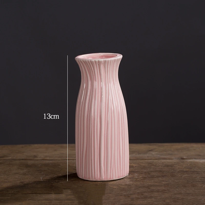 Small fresh ceramic flower vase creative mini hydroponic flower machine ins wind home living room decoration special