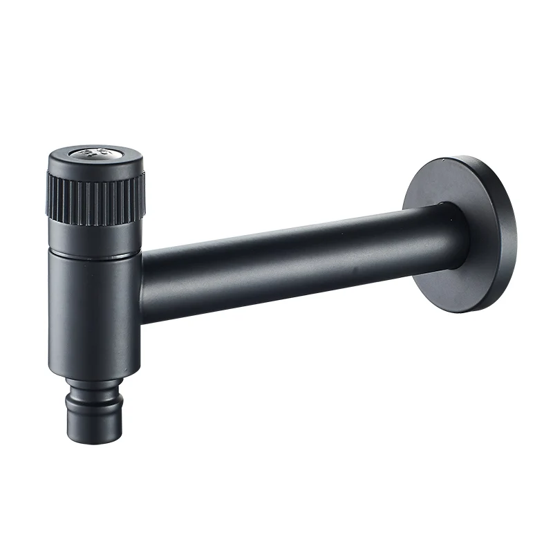 Black Cold Water Tap 304 Stainless Steel Faucets Single Cold Faucet