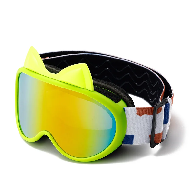 Wholesale Hot sale In Stock Snowmible Googles Oval Cute Ski Snowboard Glasses Kids Sport Custom Snow Goggles Children Ski Goggle