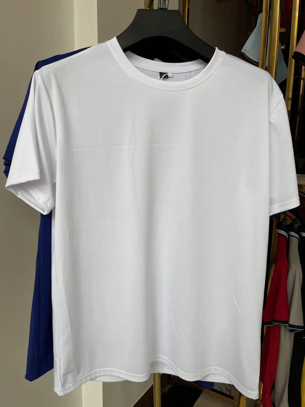 Luxury Round Neck Soft Shiny Blank Double Mercerized Cotton Mens T Shirts Fitness Gloss Double Mercerized Cotton Men T Shirts.