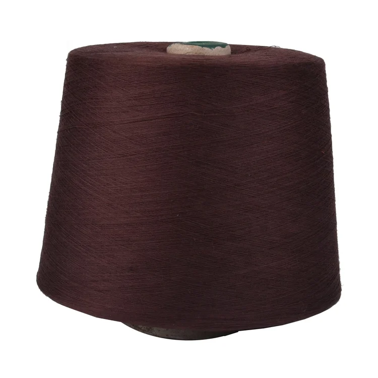 
China manufacturers cationic spun polyester yarn blends cotton 20s 100% polyester spun yarn 