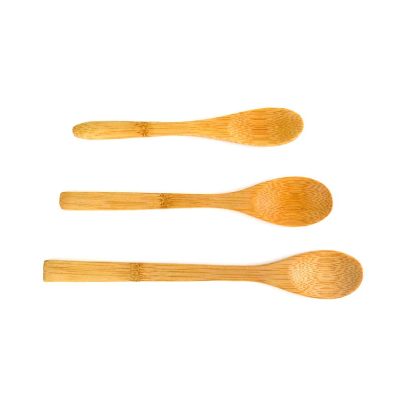 Mini bamboo spoon condiments spoons for kitchen salt spoon