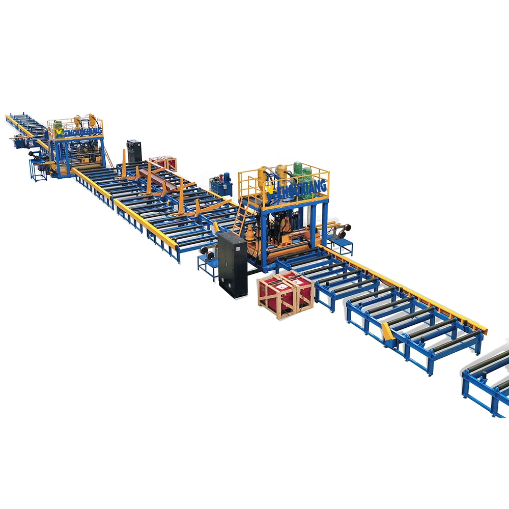 Assembly Welding Straightening Steel Structure Processing PEB Fabrication Machine H Beam Welding Line