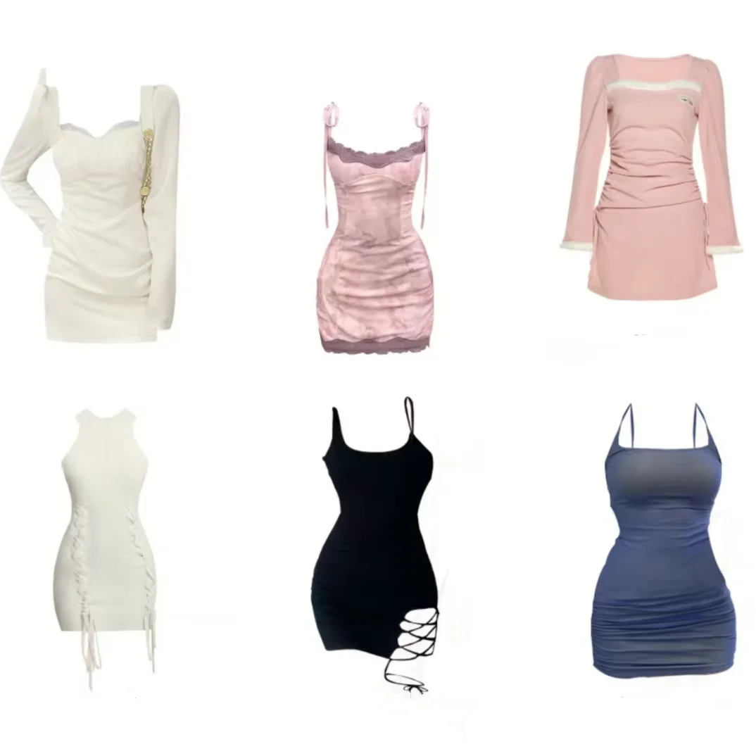 High quality European and American sexy hollowed out custom dresses with straps, customized by clothing manufacturers