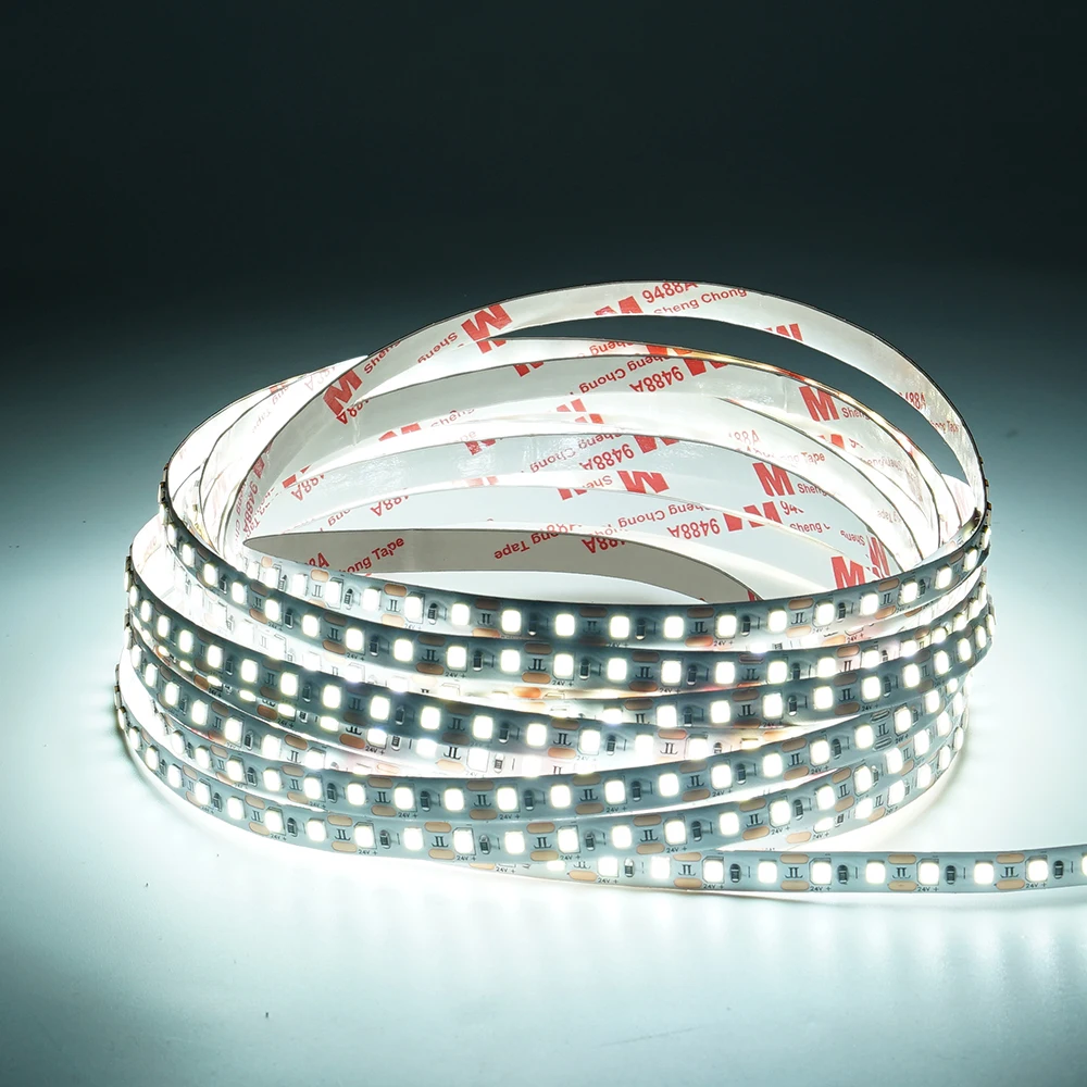 Hot selling 2024 flexible custom led strip FPCB luces ultra thin led strip Sliver 20m No Voltage Drop 24v 120LED lighting