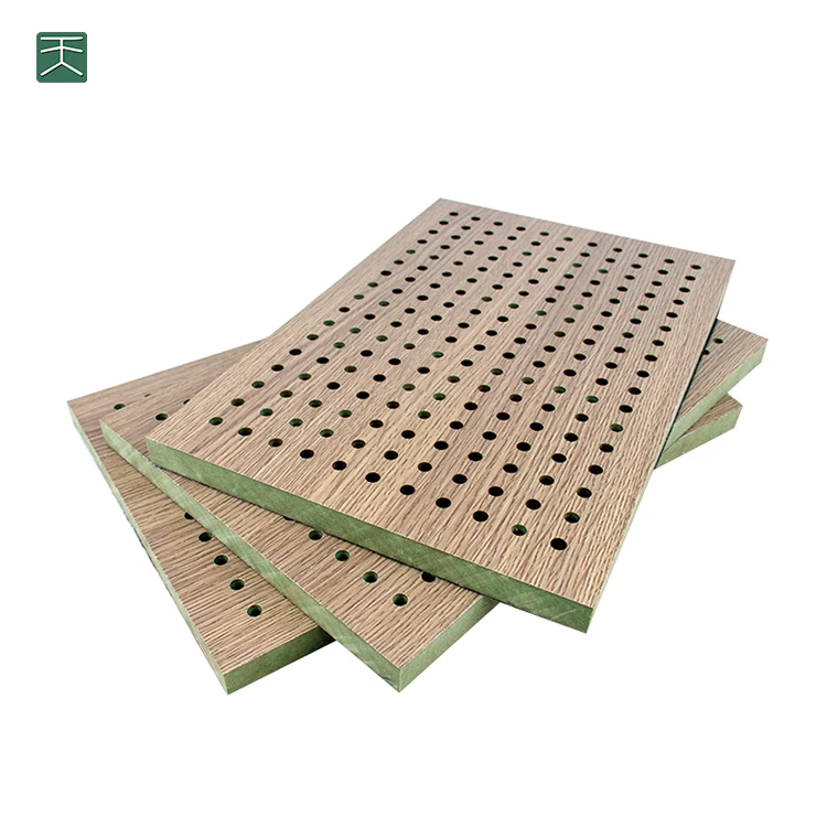 Tiange Studio Mdf Wooden Perforated Mdf Soundproof Wall And Ceiling Acoustic Panel For Auditorium