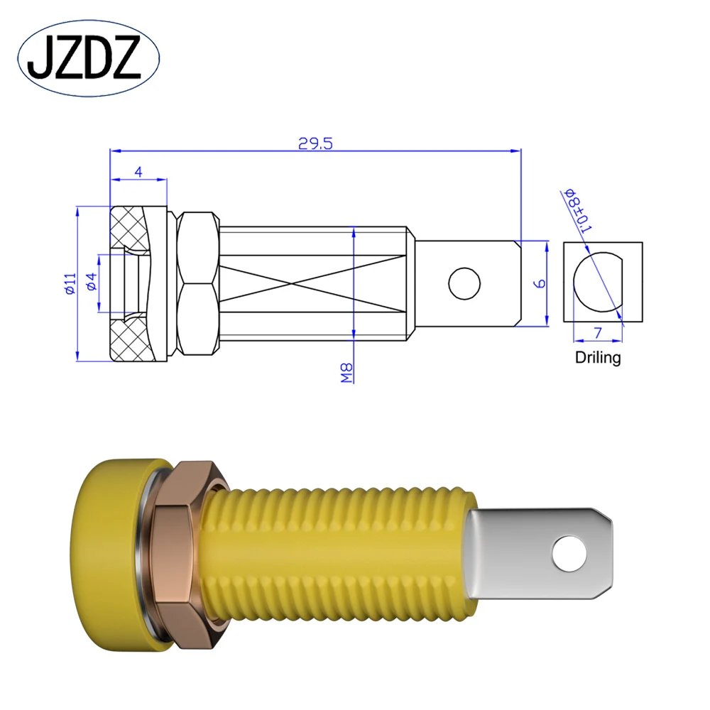 JZDZ  J.40015  High quality 4mm banana socket