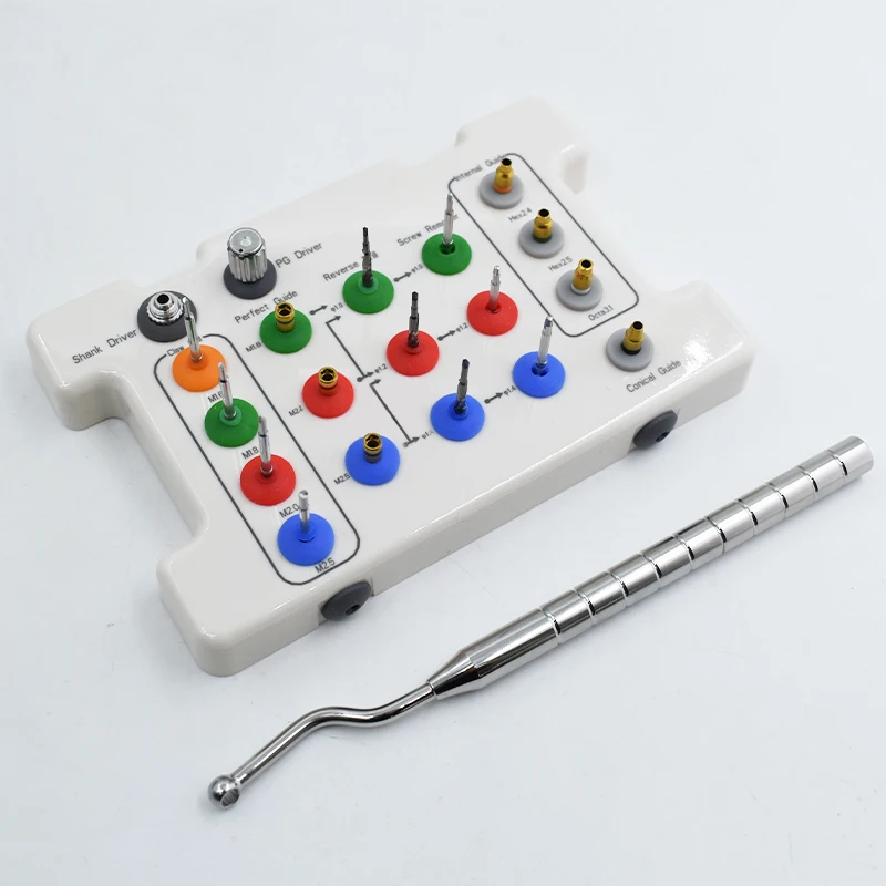 Guide Implant Restoration Tools Kit Screw Remover Kit with Dental Drill