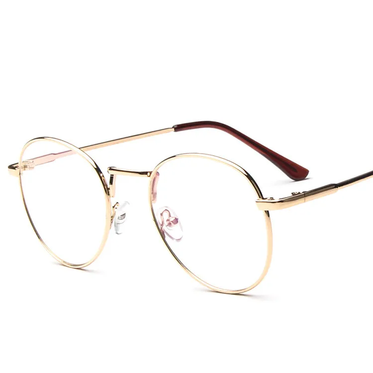 Circle vintage metal strong reading glasses prescription lenses 1296 readers semi rimless rectangle thin titanium eyeglasses