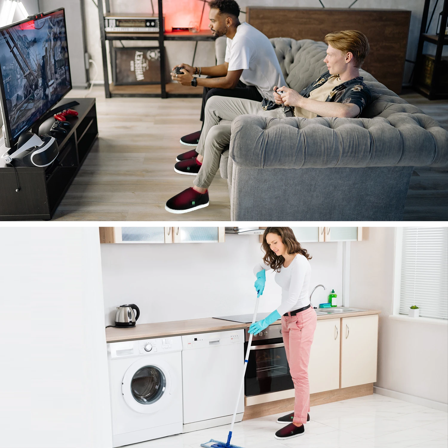 Kinreen Free Size Wearable at Home Light Therapy Best Red Light Therapy Shoes for Foot Varicose Veins