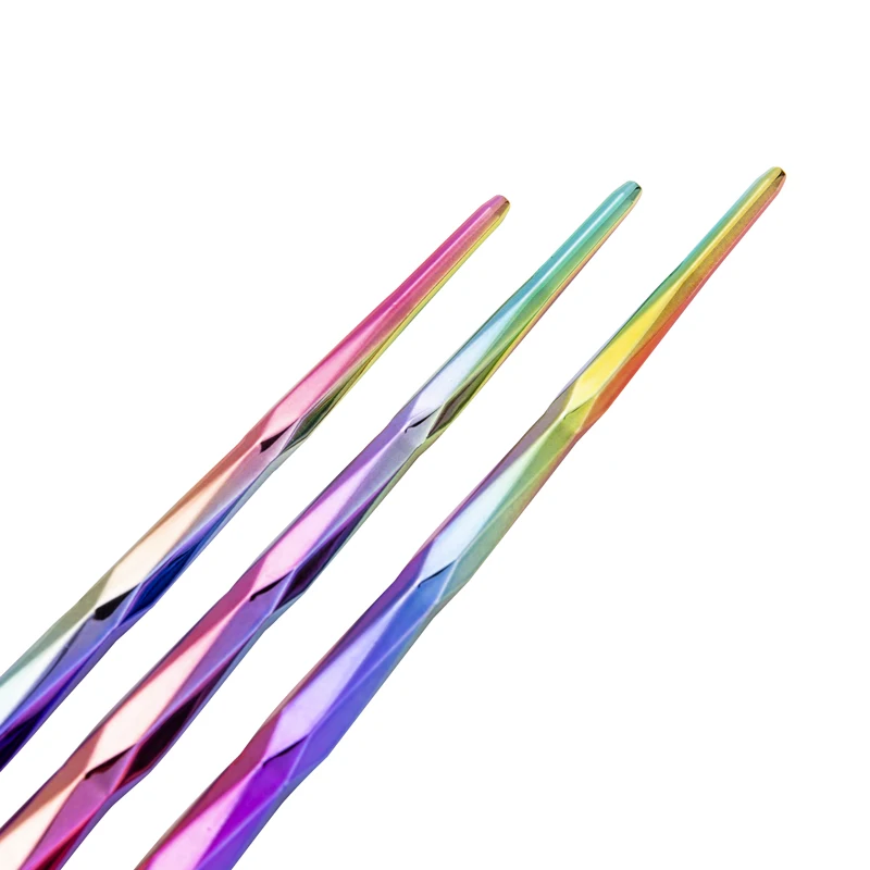 Nail Art Brush Rainbow Handle Stripes Liner Pen 7/9/11mm Flower Drawing Painting French Acrylic Tip Tape Design Manicure Tools