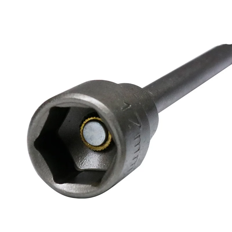 5.5-19mm Magnetic Nut Setter Driver Socket Bit Set 1/4 Inch Hex Shank 150mm Long