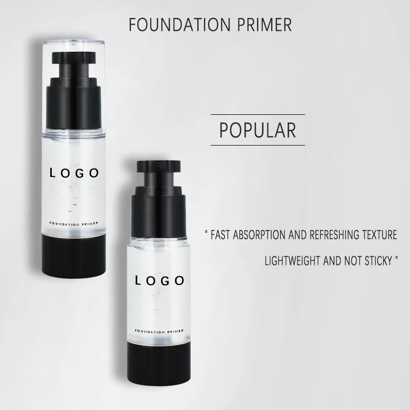 Oil Free Foundation Primer Professional  Private Label Face Makeup Primer Poreless Gel Makeup Primer