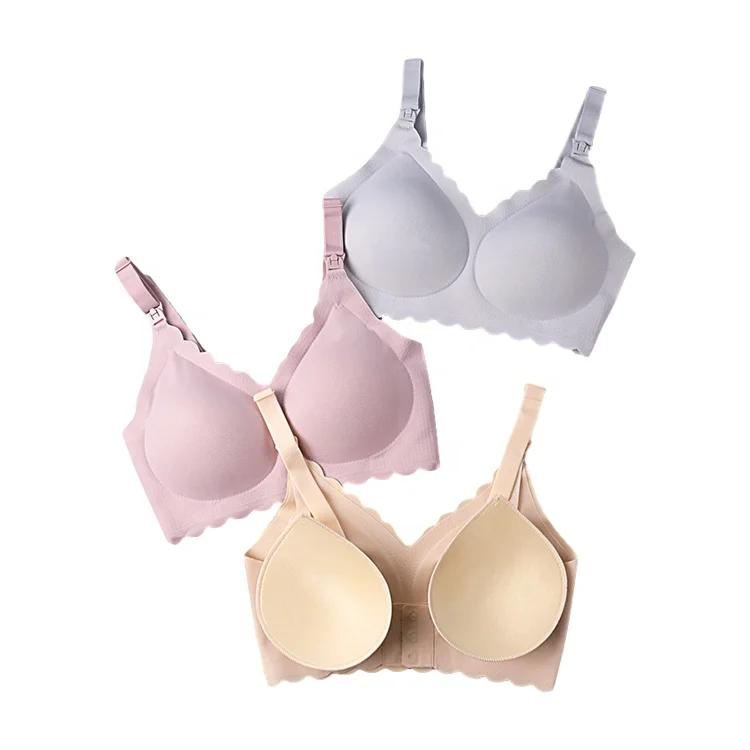 Hot Sale Quick Delivery Breastfeeding Bra Widen Shoulder Strap Wireless Pregnancy Nursing Bra