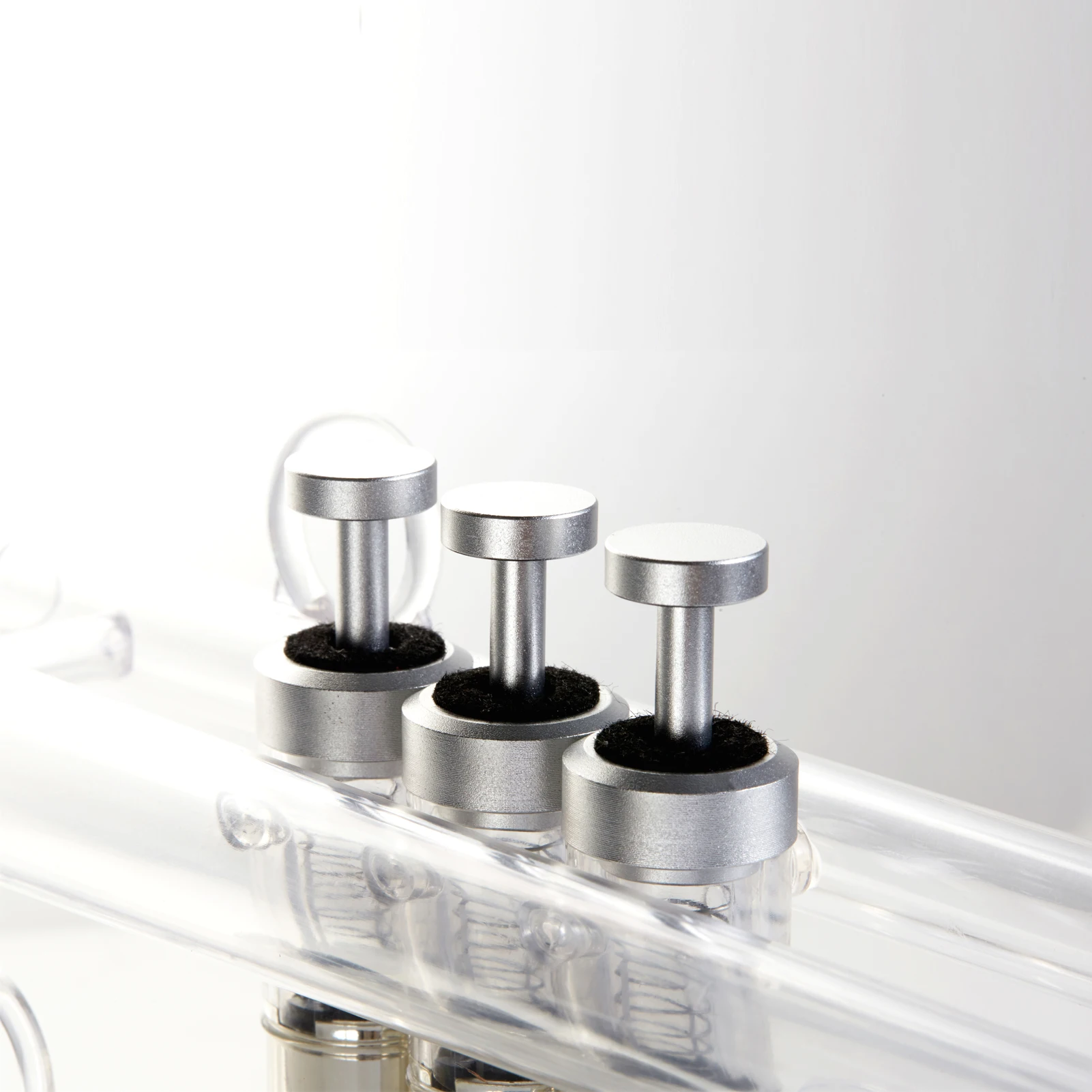 New Arrival Professional Transparent Standard Plastic Bb Trumpet Set with 3C Mouthpiece 7C Mouthpiece