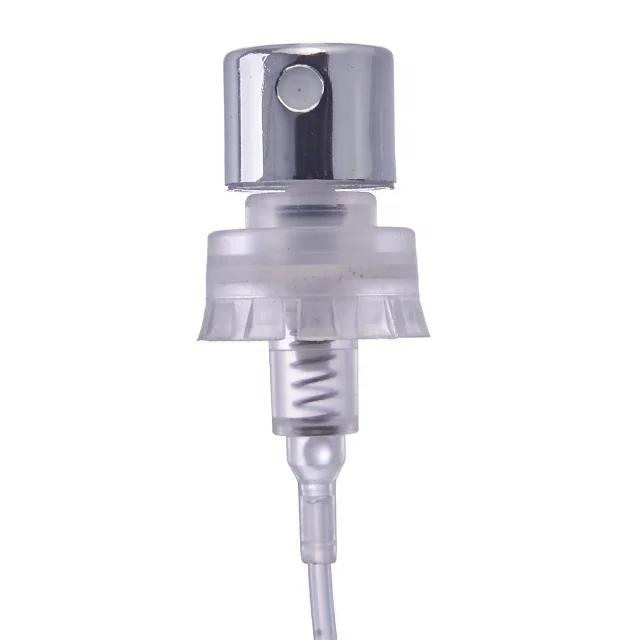 High Quality 15mm Shiny Gold Anodizing Crimpless Perfume Mist Spray Pump With Collar