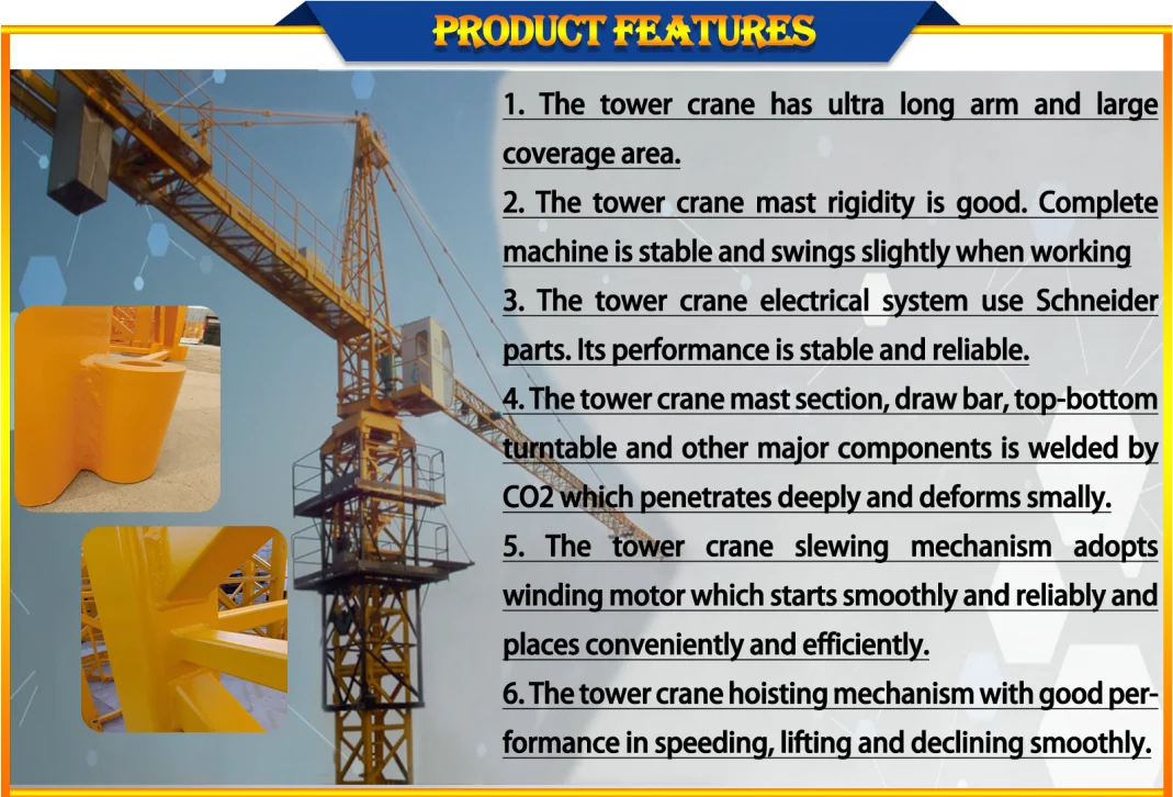 Fine craft to build the tower crane weight of 8 tons of preferential price for sale