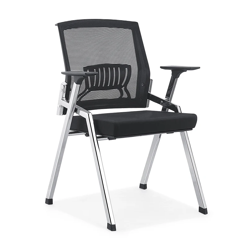 Good Quality Pp and Glass Fiber Back Frame Environmentally Friendly Skin Fabric Training Chair with Writing Pad
