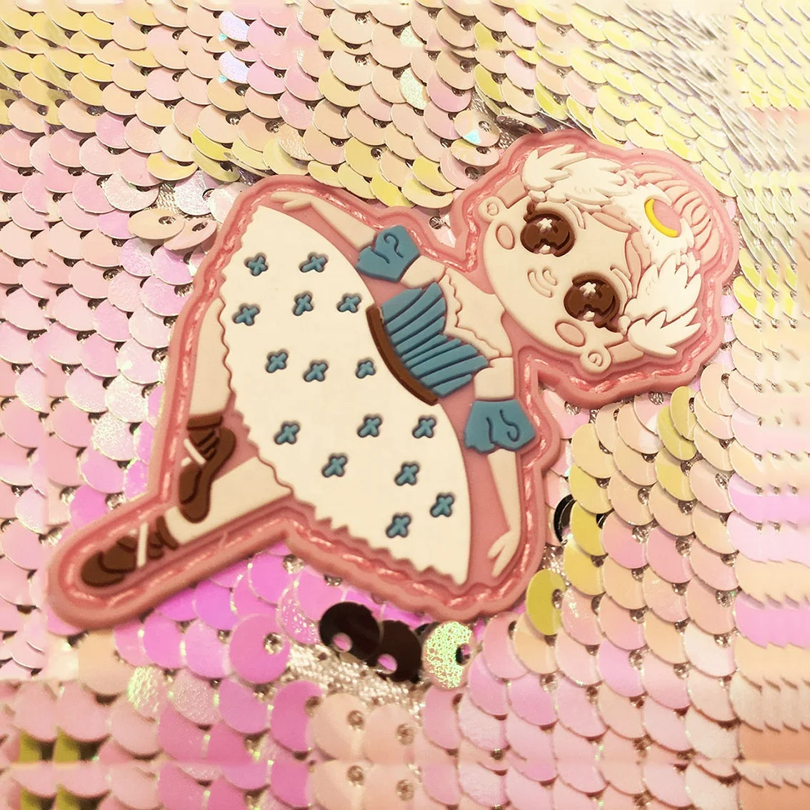 Cartoon PVC rubber label patch for bags Clothing hats branding