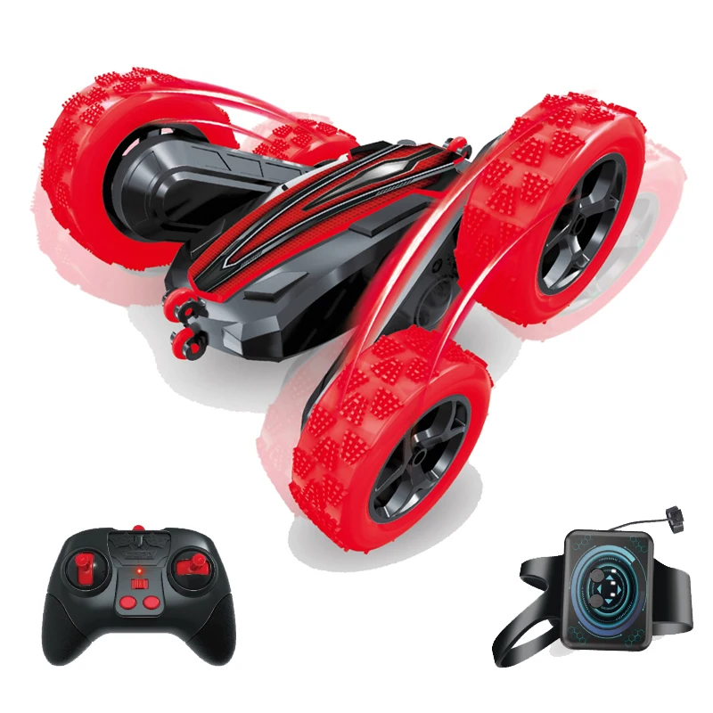 Custom High Quality 4Wd 2.4Ghz 4X4 Cars 360 6Ch Dual Remote Control hand control Double Side Acrobatico Stunt Toy Rc Car