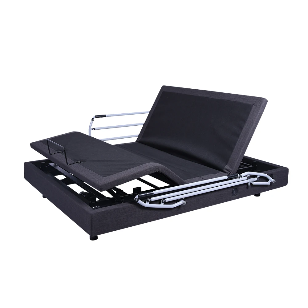 Tecforcare height adjustable bed frame with massage single electric hospital bed for home modern home care bed with rail