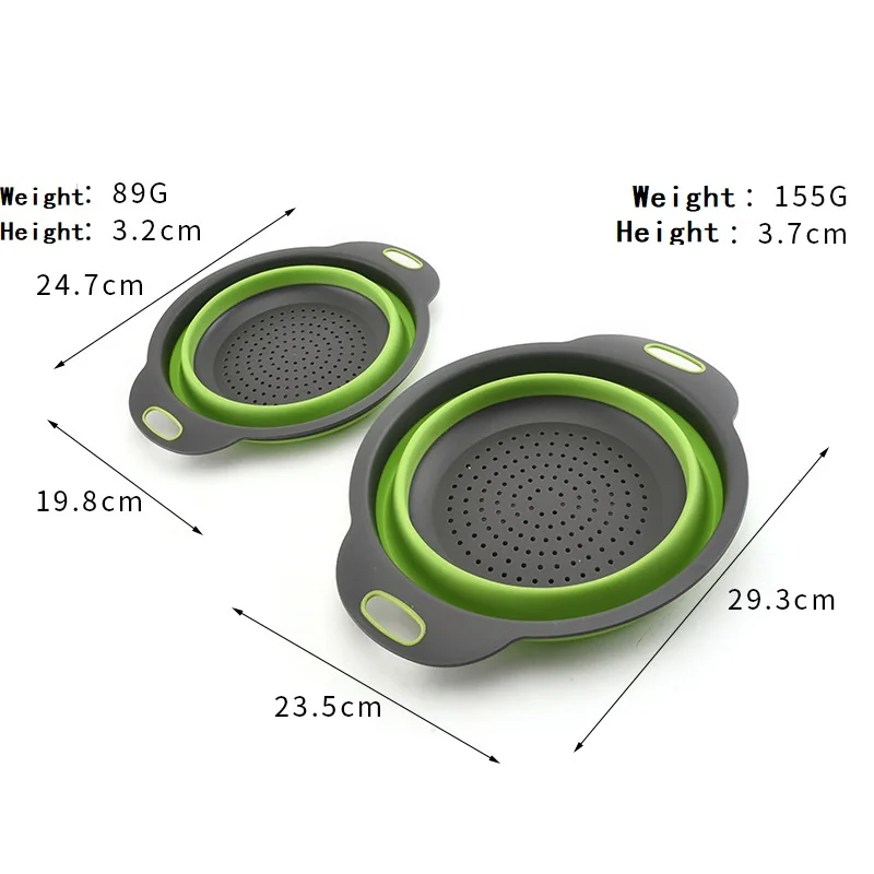 Горячая Распродажа 2 шт. круглая силиконовая складная сливная корзина с фильтром для воды