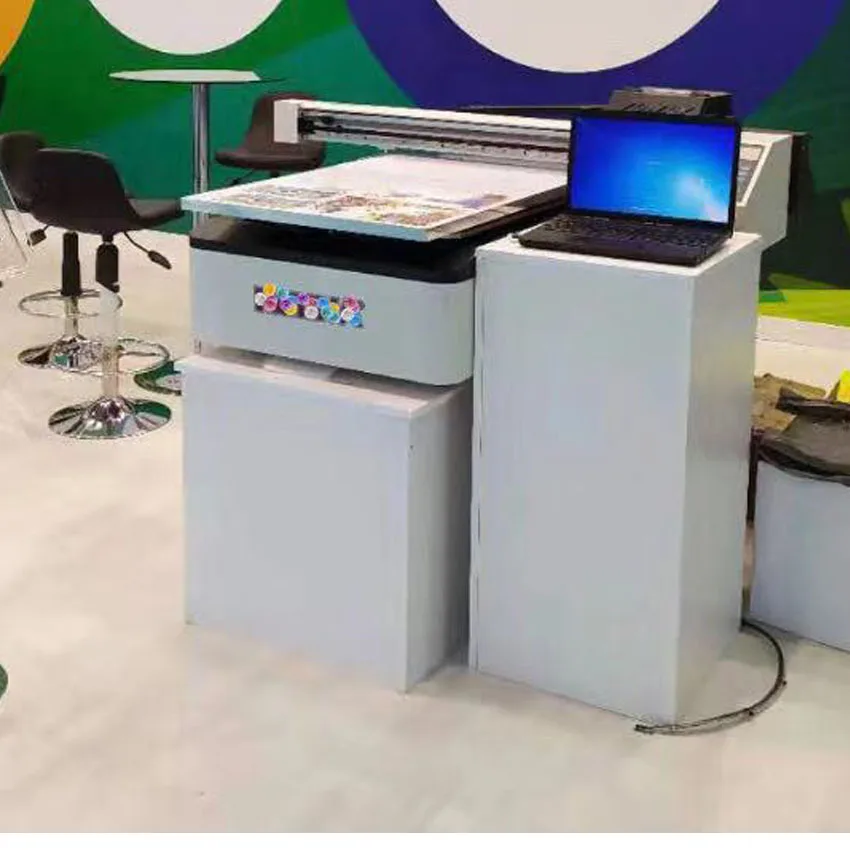 small LED 6090 UV Flatbed Printer For Printing glass/ metal /phone case/ ceramic title /wine bottle/gifts