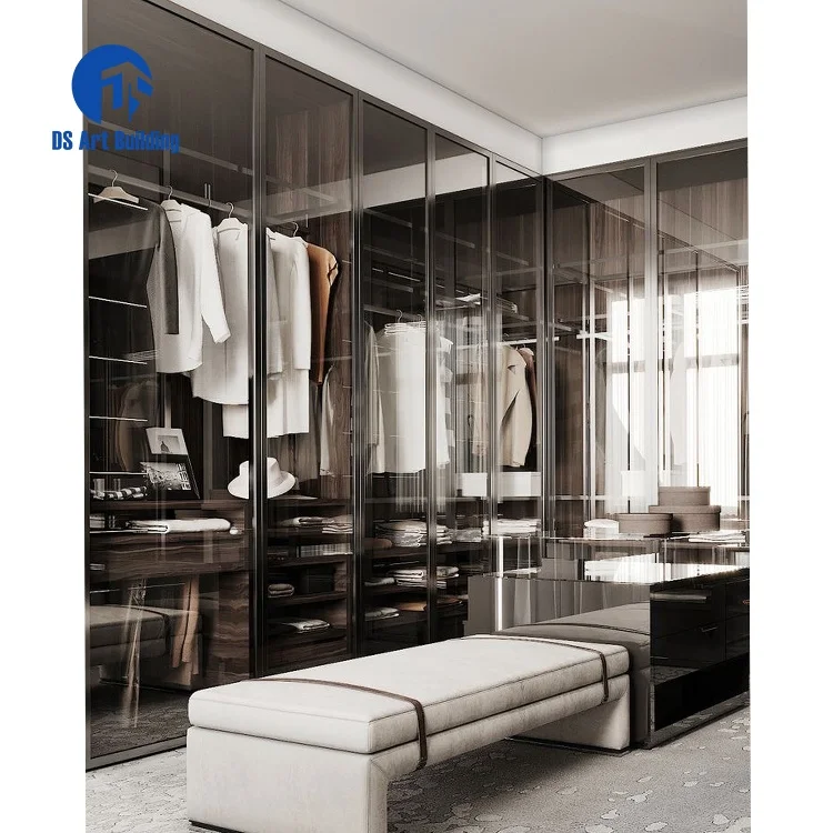 DS factory price custom bedroom cabinet modern luxury open design Clothes Wardrobe Cabinet kitchen cupboard set cabinet