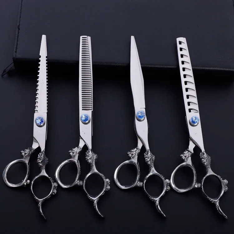  2020 горячая Распродажа ручка дракона ножницы для волос на заказ Доступные Парикмахерские филировки в нескольких форме зубов