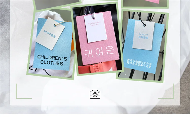 Custom Private Brand Logo Clothing Garment Hang Paper Hangtag Clothes Size Tags Sale Price Labels Swing Tags