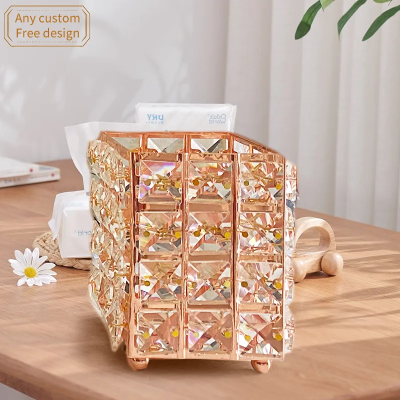 Crystal pen holder Cosmetic container stowable decorative box
