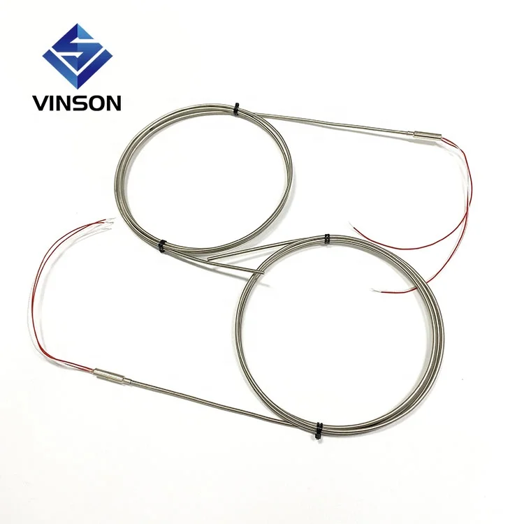 Mineral Insulated 3 wire RTD Pt100 temperature sensor dia 3mm PT1000 sensor SS316 material with PTFE lead wire