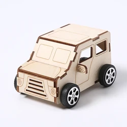High quality Wooden Puzzle 3d Easy Wooden Assembled Car Craft DIY toy 3d wooden puzzle truck