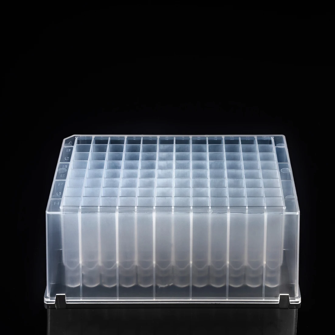 Medical laboratory DNA test instrument 2.2ml deep well 96 plate  V bottom with transparent PP virgin material