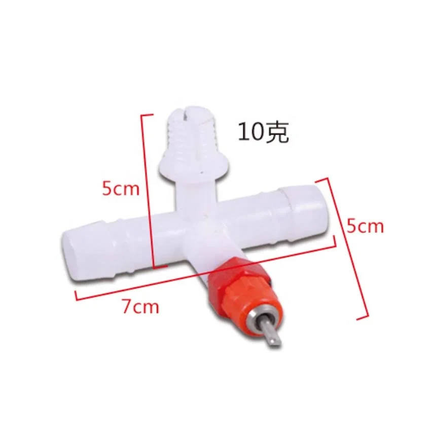 Chicken Three-Way Automatic Drinking Water Device Spring Steel Ball Hanging Cup Nipple Ball Valve Type Animal Drinker