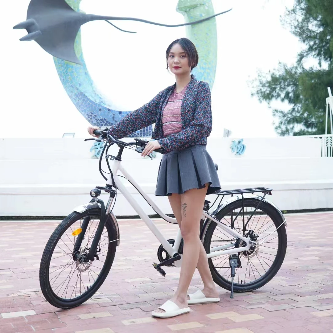 EZREAL EU Warehouse Stock Cheap 350W Rear Motor City Commuter Electric Bike 7 Speeds E Bicycle Ebike