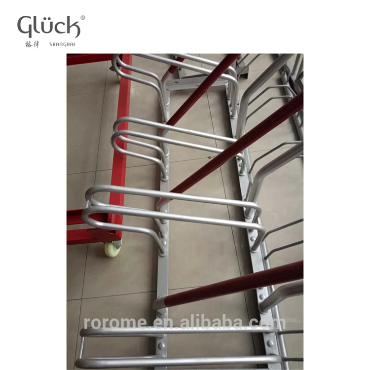 ISO 9001 certified high quality metal floor mounted car bike racks one-side 4 units rack China factory direct supply