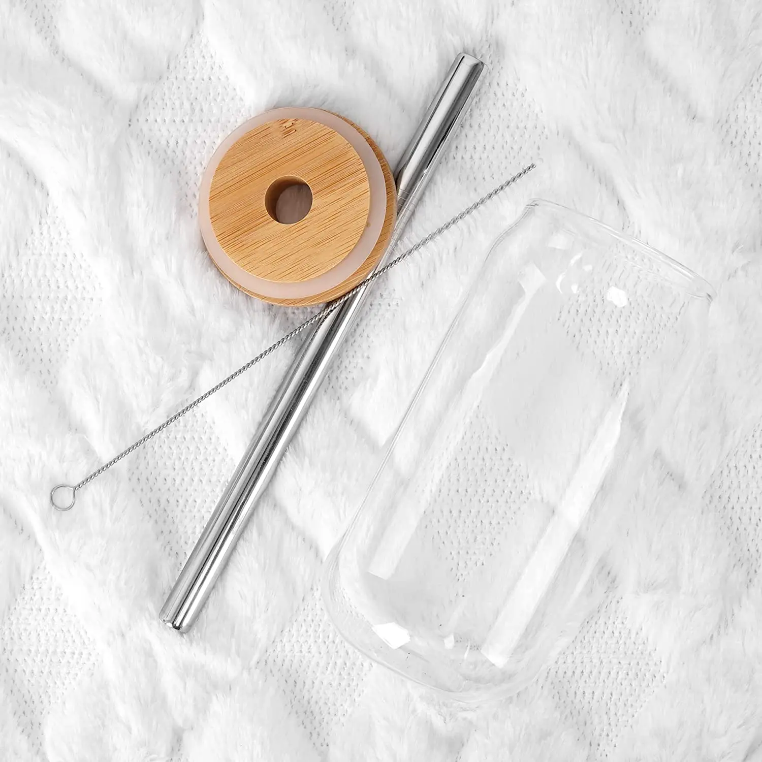 USA Warehouse 12oz 16oz DIY blank sublimation Can Shaped Beer Glass Cups with bamboo lid and straw beer can glass for iced coke