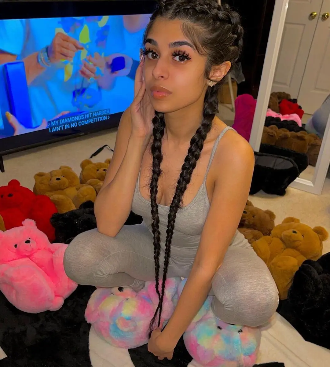 
Teddy bear slippers 2021 new arrivals fuzzy teddy Wholesale Plush New Style Slippers House Teddy Bear Slippers for Women Girls 