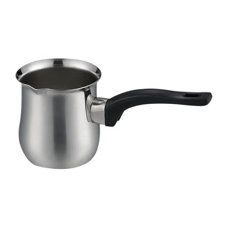 Factory Bulk Sales 170/350/640ml Silver Color Stainless Steel Coffee And Milk Pot Turkish Coffee Pot