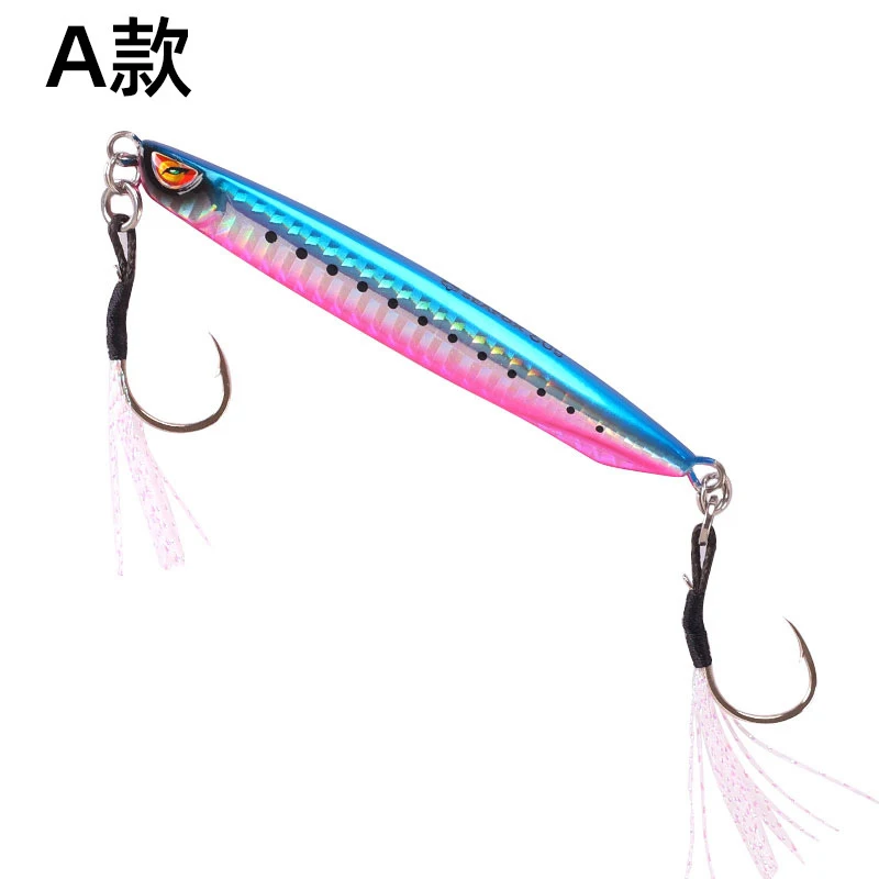 NEW Slow Pitch Jigs Double Assist Hook Fishing Jig Lead Saltwater Jigging Lures for Tuna Kingfish Bluefin