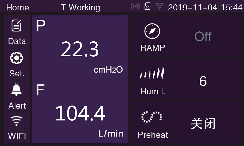 Premium quality stock available 5 inch display screen cpap bpap snore treatment machine for home usage