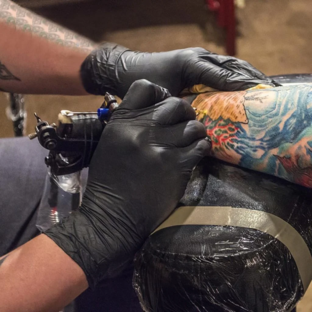 Enhanced Grip Nitrile Glove Beaded Cuff Advanced Control Select Black Nitrile Unigloves Examination 5 Mil Nitrile Gloves