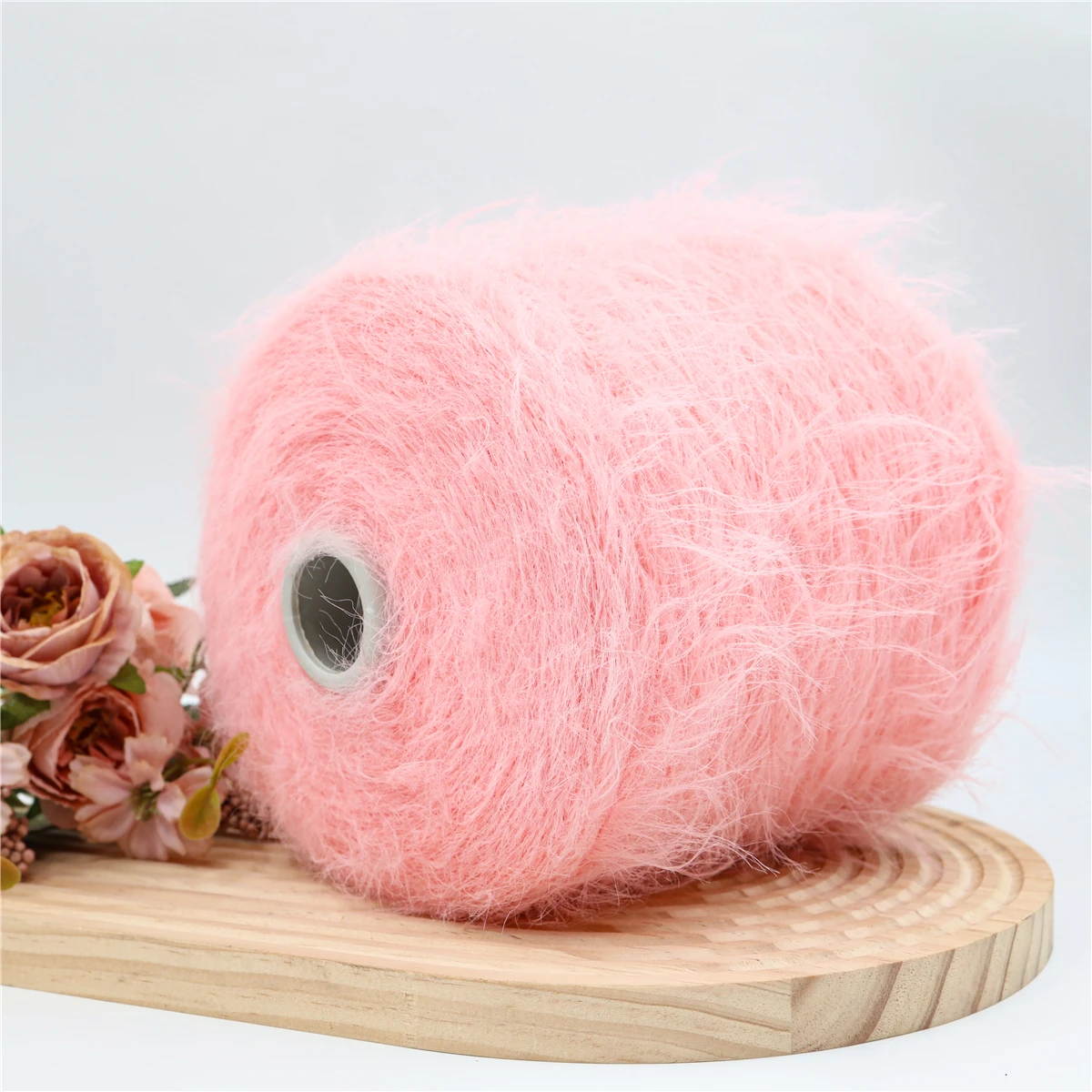 High quality Factory Direct Sales Nylon Dty Yarn100% Nylon 8cm Crystal Color Yarn Imitate Mink Yarn Feather Yarn for Knitting