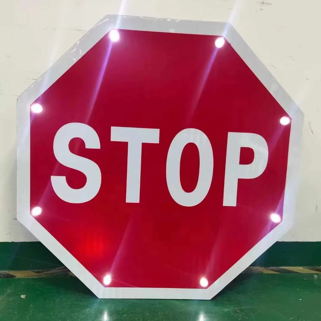 2024 hot sale solar outdoor led sign  led flashing traffic sign  solar powered traffic sign