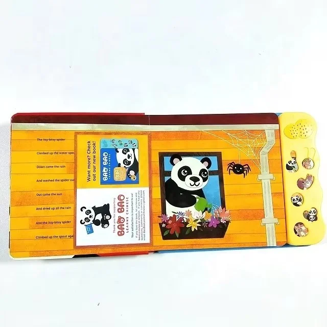 OEM Customized ABS Material 6-Button Sound Board Book  Early Learning Educational Type